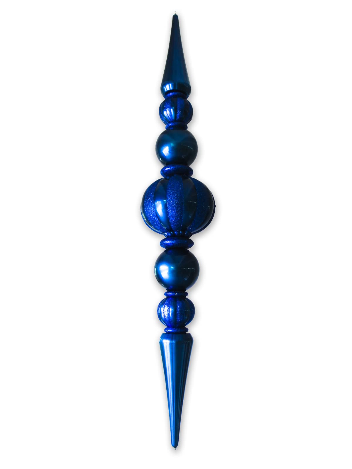 Giant Oversized Shatterproof Plastic Blue Finial - Durable Outdoor & Indoor Decorative Topper for Lamp Posts, Fences & Garden Decor