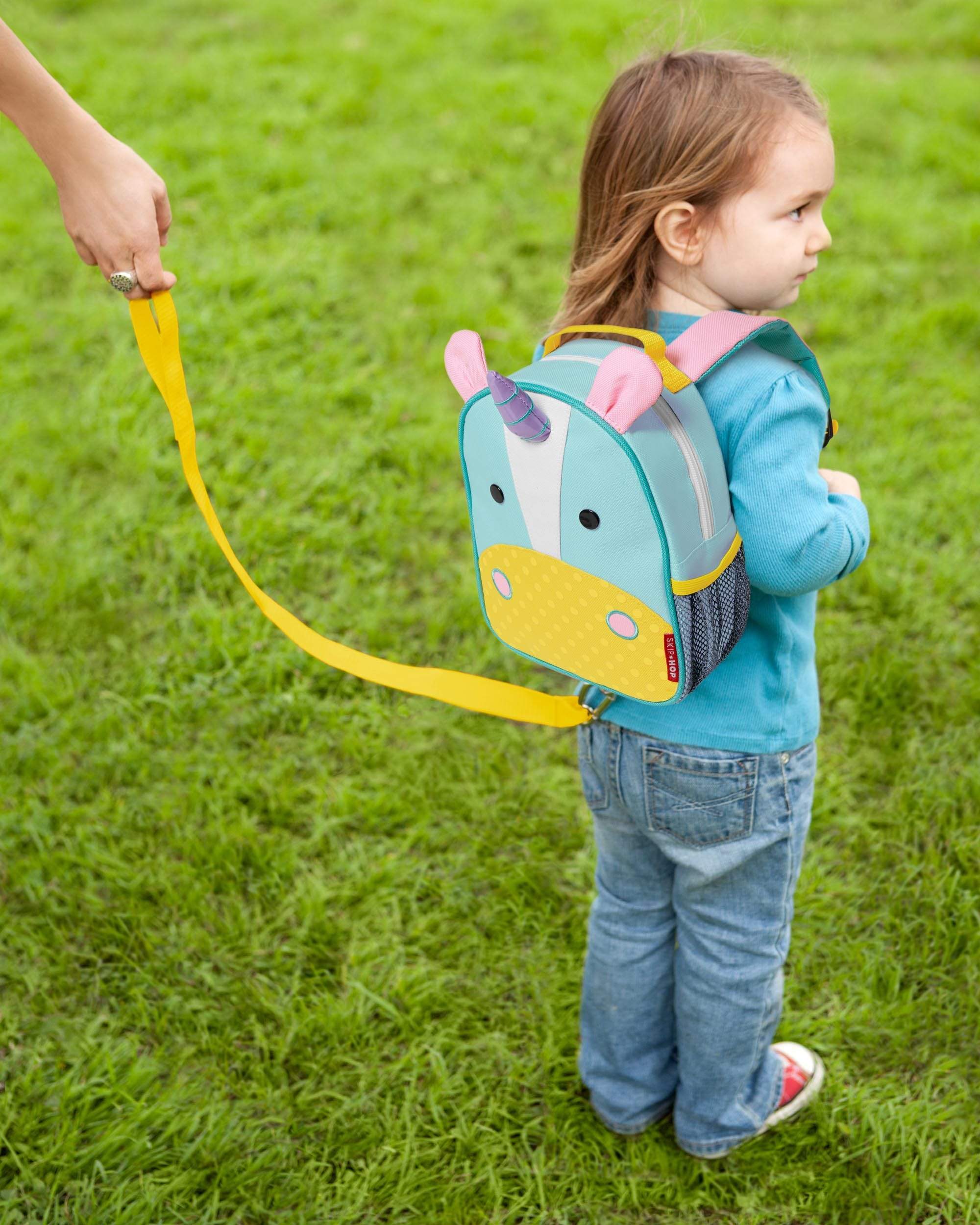Skip Hop Zoo Mini Backpack with Safety Harness for Toddlers - Cute Animal-Themed Kids Travel Bag for Daycare, Preschool & Outdoor Adventures