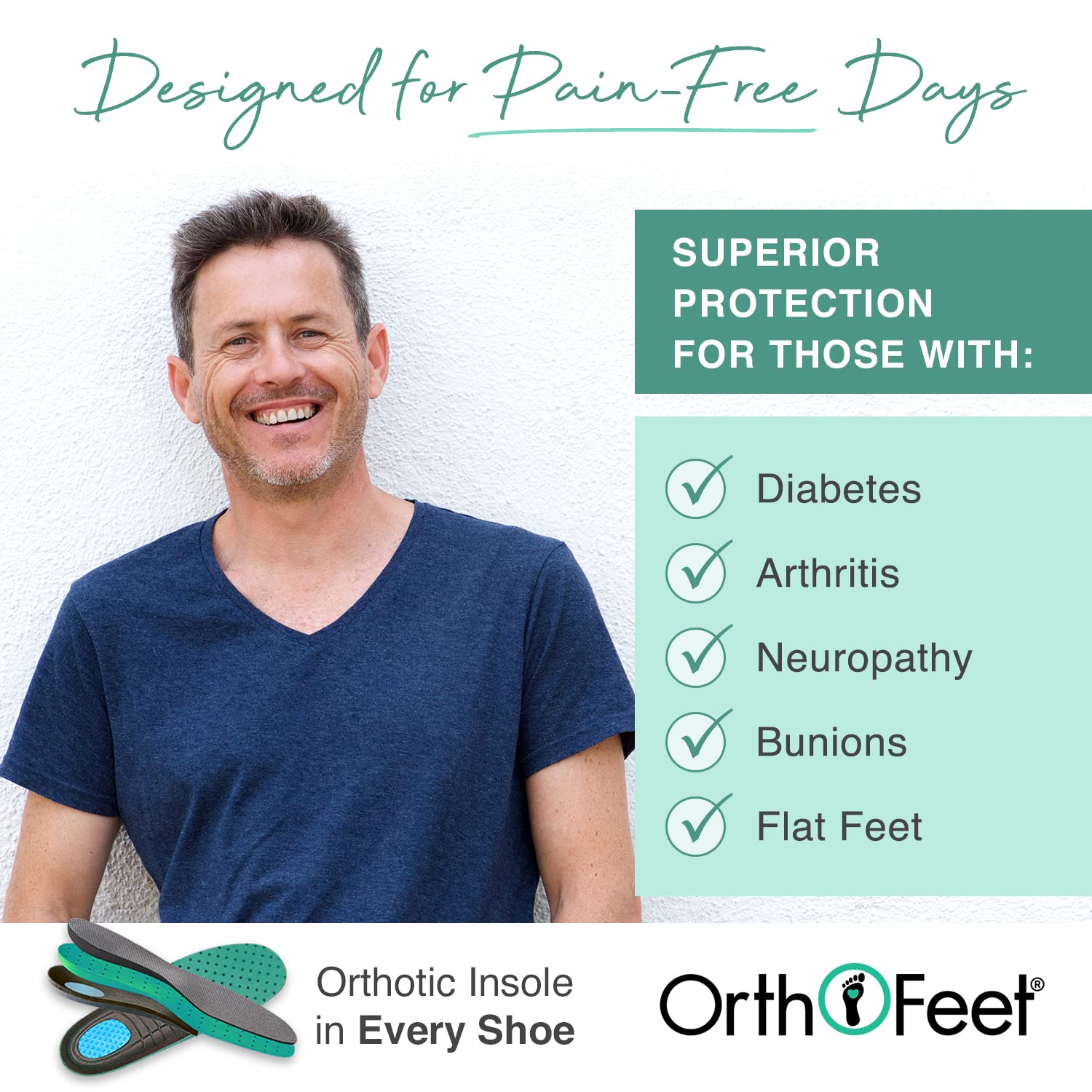 Orthofeet Men's Orthopedic Brown Leather Clearwater Sandals - Comfortable & Supportive Footwear for Plantar Fasciitis, Diabetes, Arthritis - Perfect for Walking, Travel & Summer Outdoor Activities