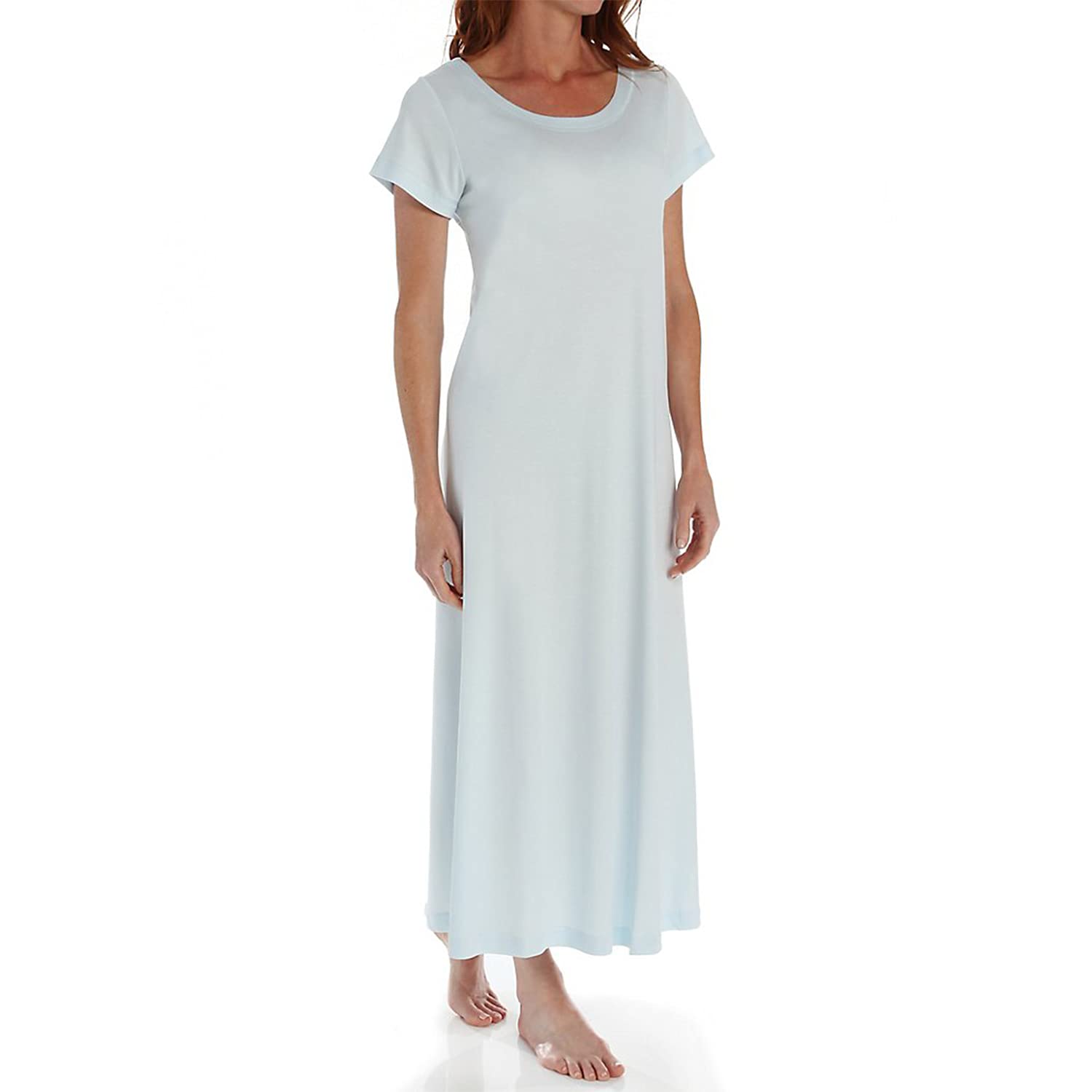 Butterknits Women's Long Nightgown with Short Sleeves - Soft & Comfortable Sleepwear for Relaxing at Home or Overnight Travel