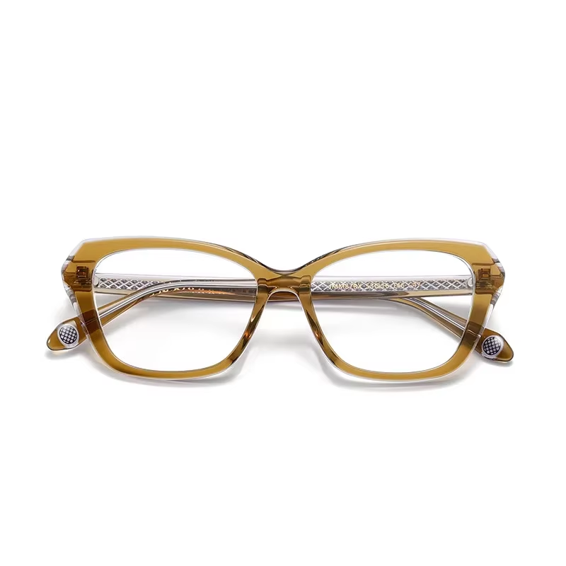 Stylish Aror Unisex Full Rim Square Cat Eye Acetate Eyeglasses Frame 199871 - Perfect for Work, Reading & Fashion Accessories