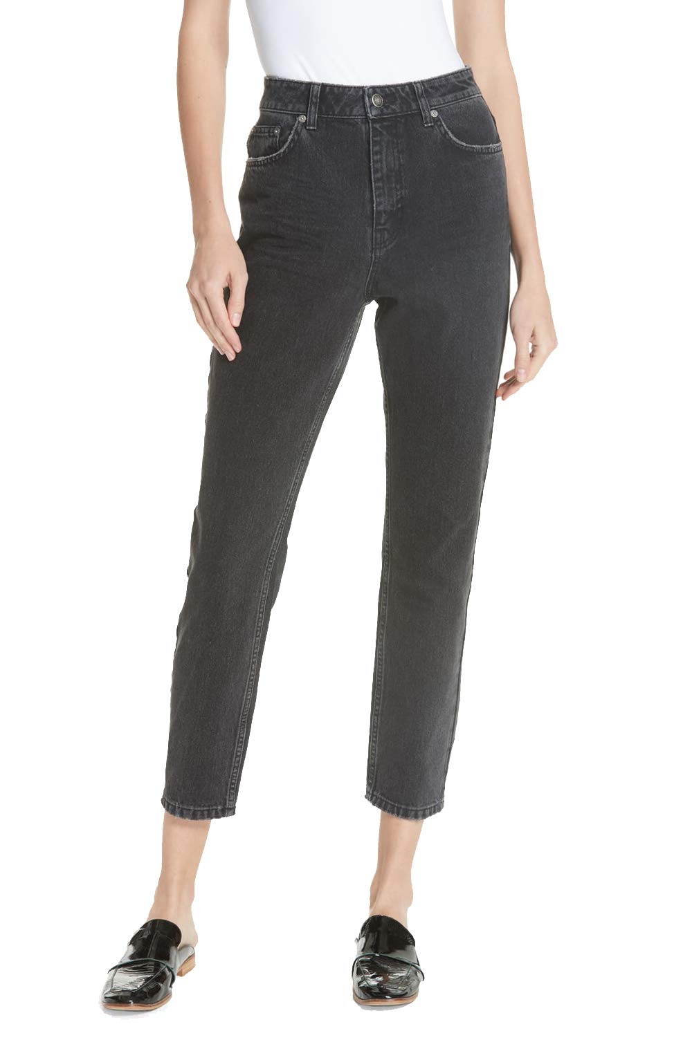 Free People High Waist Mom Jeans for Women - Vintage 90s Denim Pants, Comfortable Stretch Fit - Perfect for Casual Outfits, Date Nights & Everyday Wear