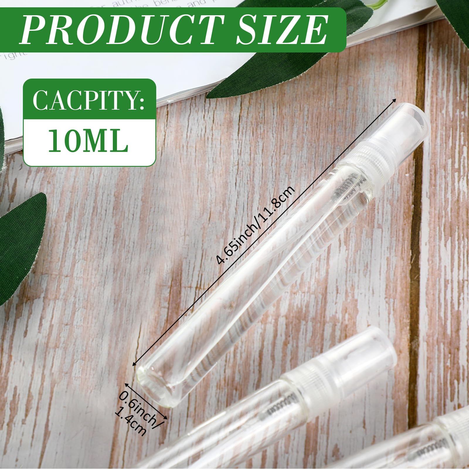 Tanlade 300 Pcs 10ml Clear Refillable Glass Perfume Bottles - Mini Travel Sprayers for Fragrance, Essential Oils & Scent Samples - Perfect for DIY Perfume Making, Travel Toiletries & Gift Packaging