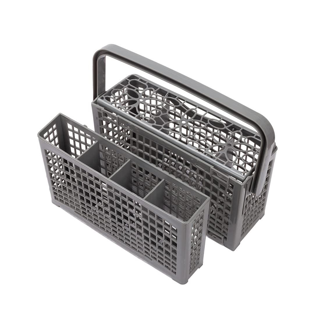 Stainless Steel Dishwasher Silverware Basket Replacement - Universal Utensil & Cutlery Holder for Bosch, Maytag, Kenmore, Whirlpool, KitchenAid, LG, Samsung, Frigidaire, GE - Perfect for Organized Kitchenware Storage & Dishwasher Efficiency