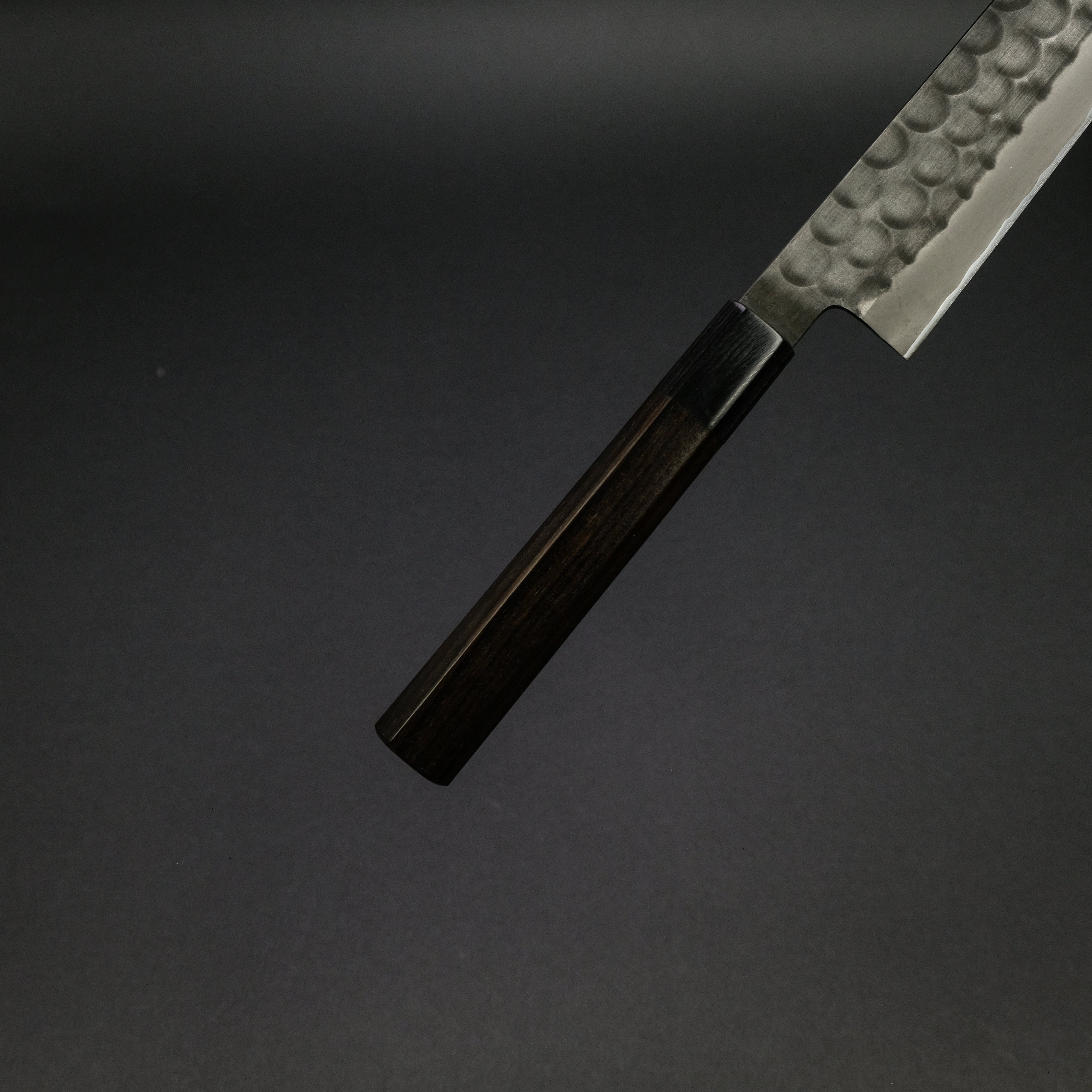 Premium 270mm Mutsumi Blue Super Kurouchi Tsuchime Sujihiki Knife - Handcrafted Japanese Ebony Handle - Perfect for Slicing Sashimi, Meat & Sushi Preparation