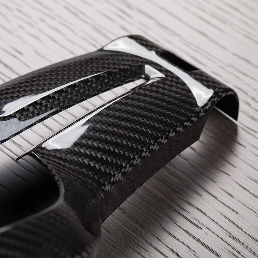 Genuine Carbon Fiber Center Console Button Cover Trim for BMW M2 2016-2020, M3 2014-2018, M4 2014-2019 - Premium Interior Accessories & Wheel Decor Frame - Perfect for Car Enthusiasts & Luxury Vehicle Upgrades