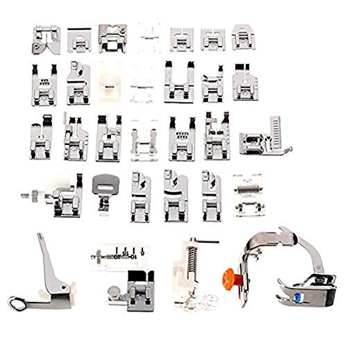 Exceart 32-Piece Sewing Machine Presser Foot Set - Universal Presser Feet Kit for Home & Industrial Sewing Machines - Perfect for Quilting, Embroidery & Garment Making