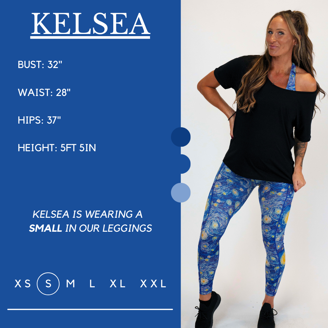 Starry Night Print Leggings - High Waisted Yoga Pants for Women, Comfortable & Stretchy Workout Tights - Perfect for Yoga, Running, Gym & Lounge Wear