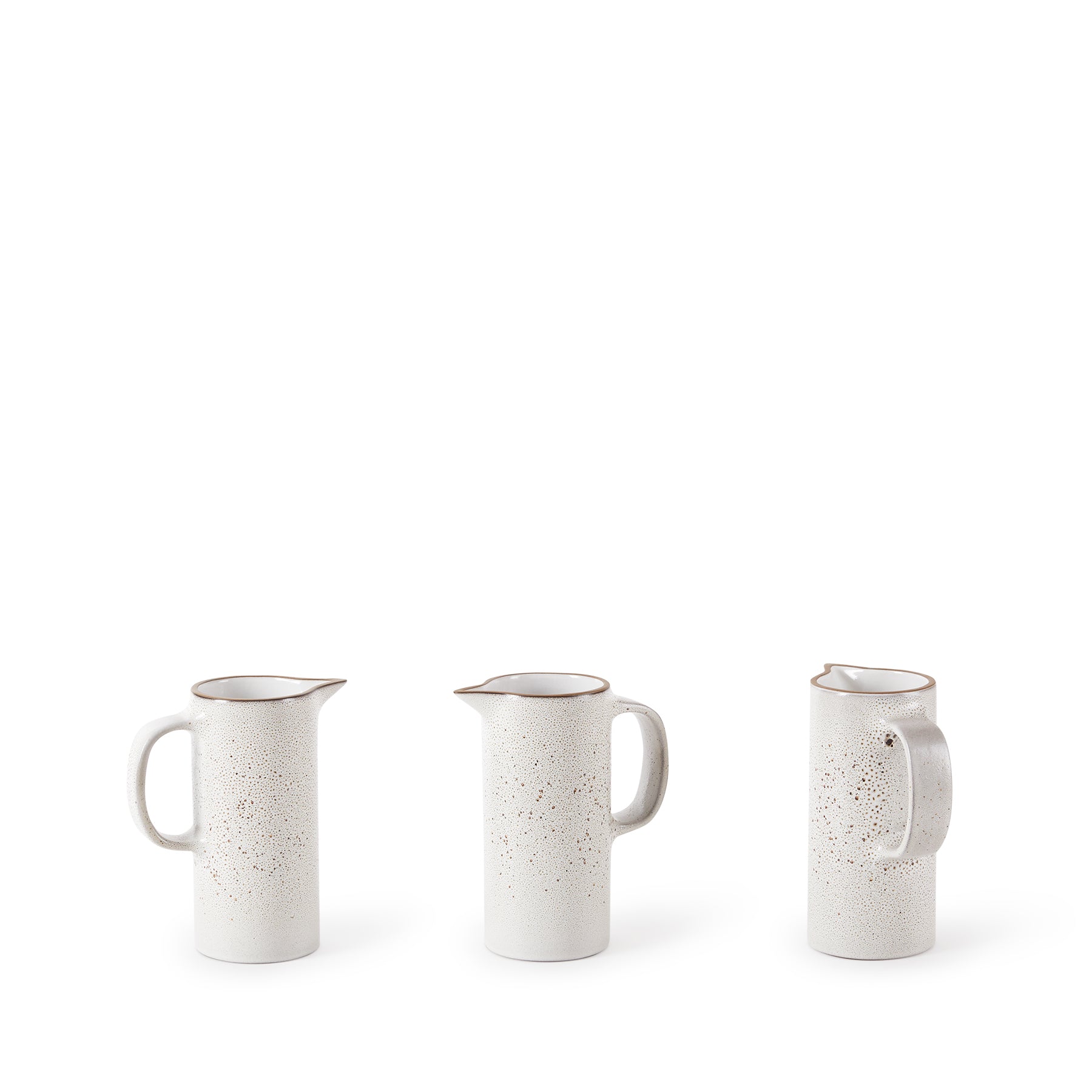 Opaque White & Matte Brown Small Pitcher - Perfect for Milk, Juice, and Water - Ideal for Kitchen, Dining Table, and Coffee Bar