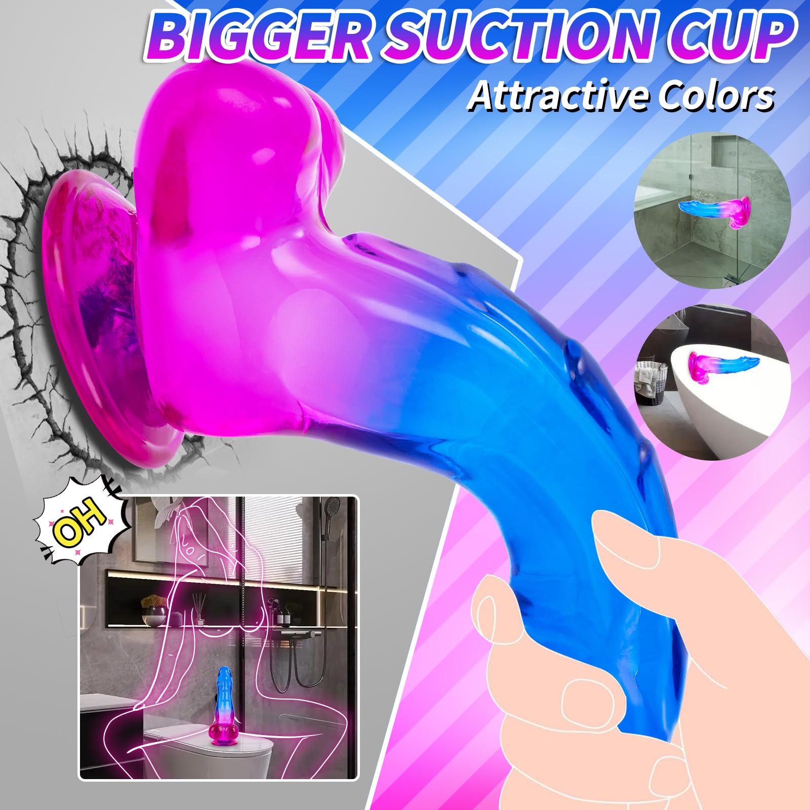 7.8 Inch Realistic Fantasy Dragon Dildo with Strong Suction Cup - Thick Adult Sex Toy for Vaginal & Anal Stimulation - Perfect for Women, Couples & Fantasy Role Play in Bedroom