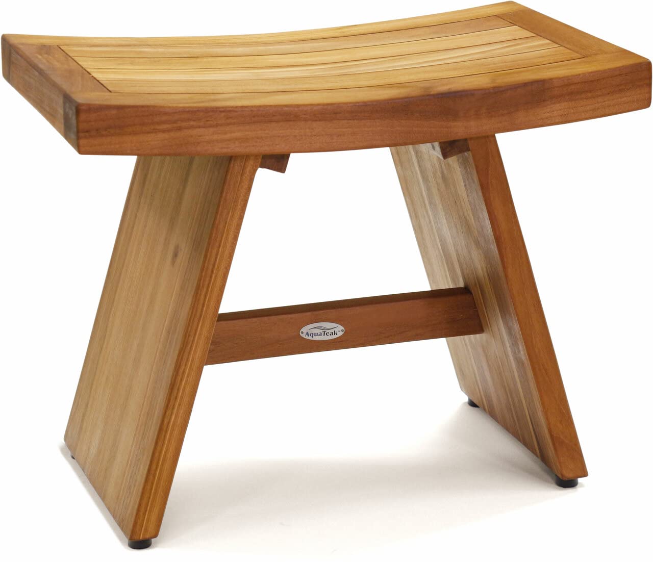 AquaTeak 24 Inch Teak Shower Bench - Fully Assembled Waterproof Bath Seat for Spa, Sauna & Bathroom (Natural Wood)