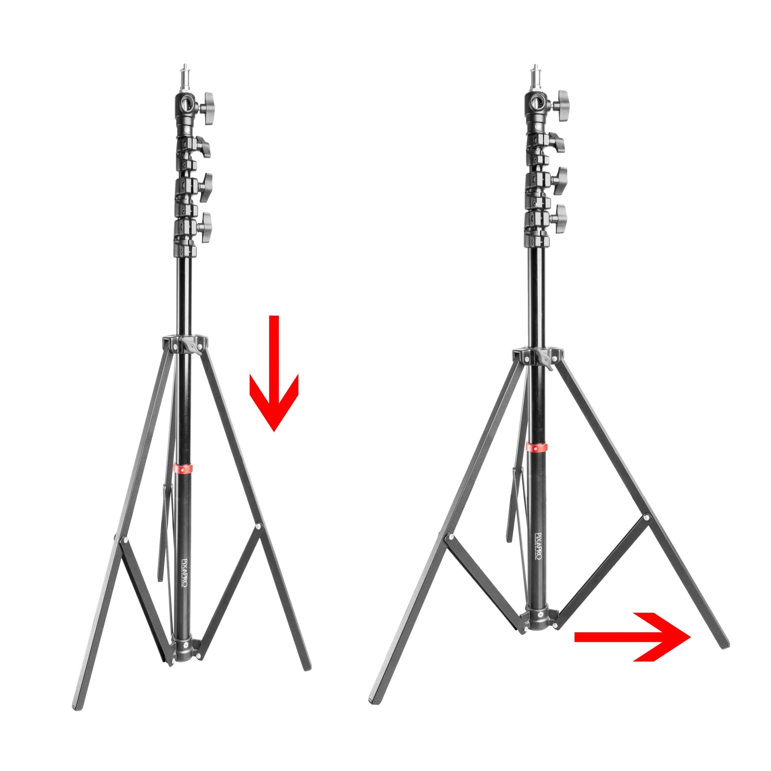 240cm Professional Studio Light Stand - Adjustable 4-Section Retractable Photography Stand for Studio Lighting, Video Shooting & YouTube Content Creation