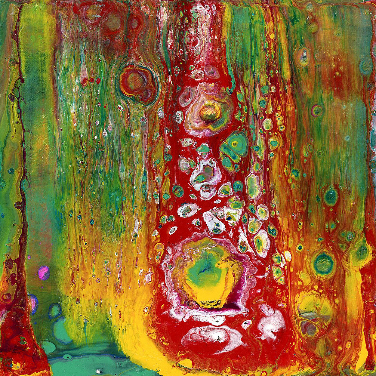 Anthony Ciambella Original 4x4 Acrylic on Panel Painting - Modern Abstract Wall Art for Home & Office Decor