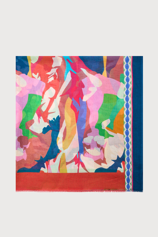 Spring Abstract Printed Scarf - Lightweight Fashion Accessory for Women - Perfect for Office, Travel & Special Occasions
