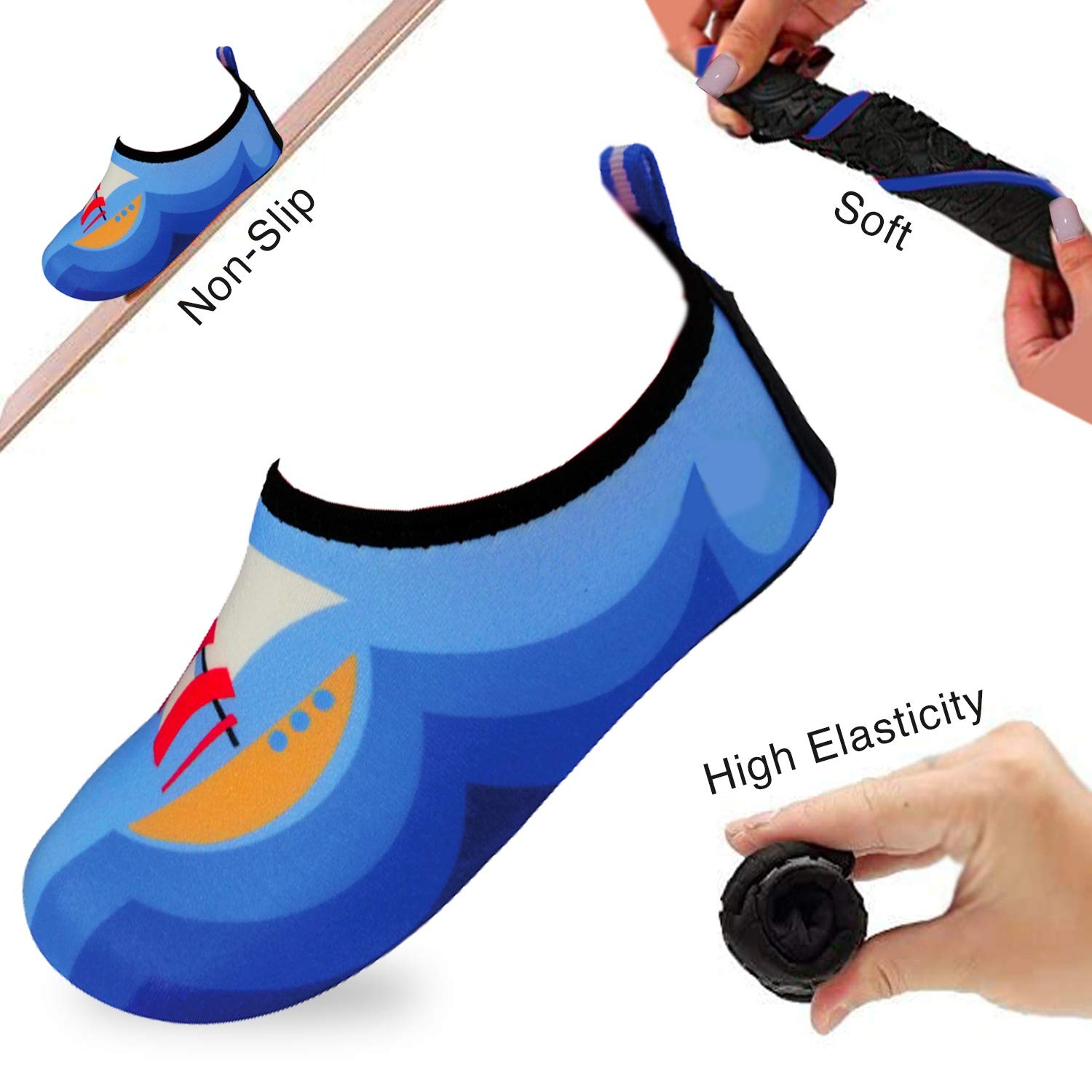 Quick-Dry Non-Slip Water Shoes for Kids & Toddlers - Lightweight Swim Shoes for Beach, Pool & Water Sports - Perfect for Summer, Sea & Outdoor Activities