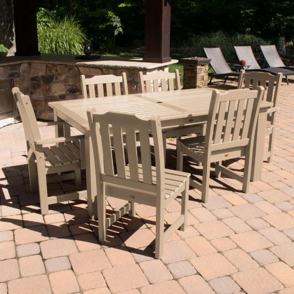 Lehigh 7-Piece Rectangular Outdoor Dining Set - Patio Furniture for Garden, Backyard, Poolside & BBQ Gatherings