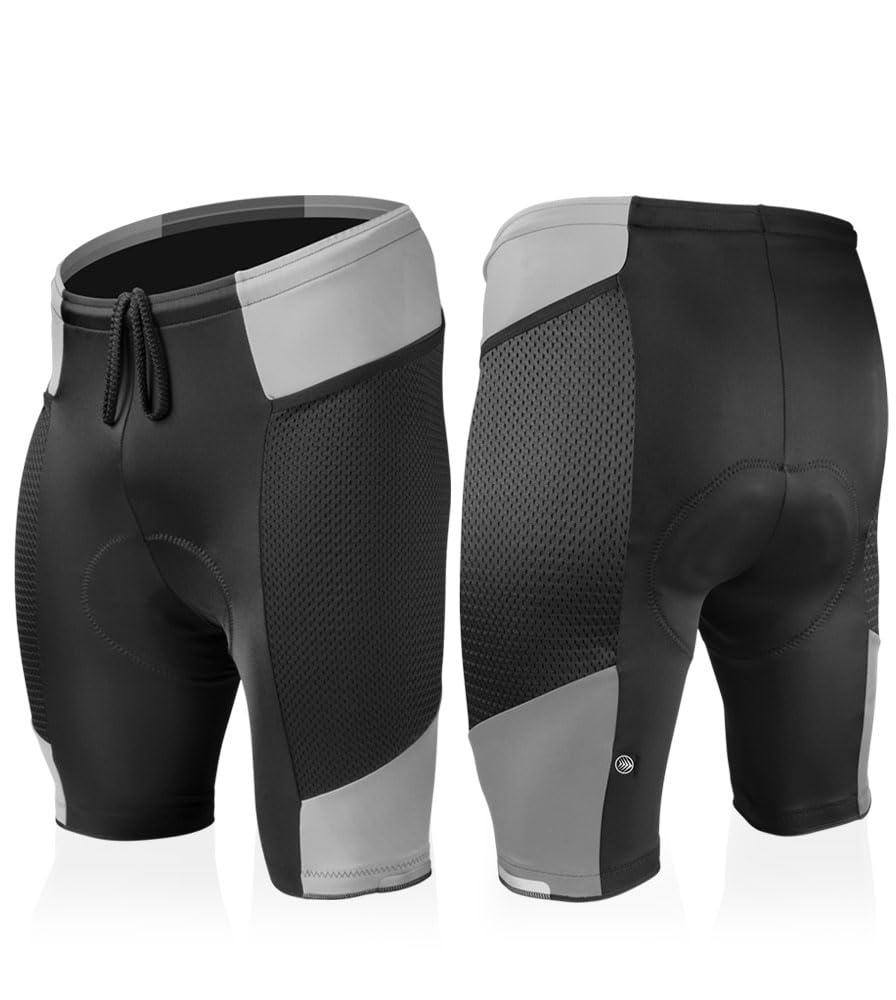 Men's Gel Touring Padded Bike Shorts with Innovative Mesh Pockets | USA Made | Comfortable Cycling Shorts for Road Biking & Long Distance Rides