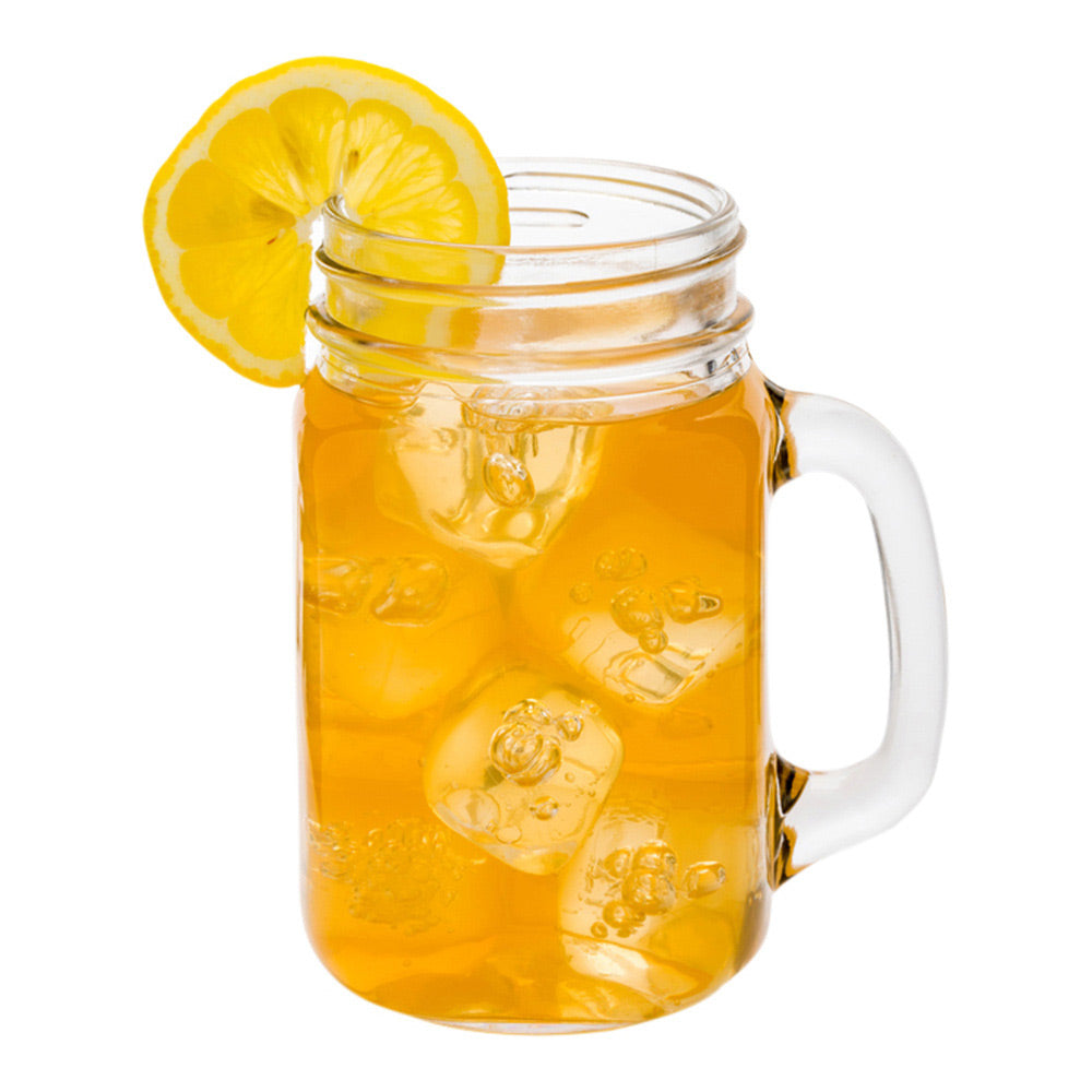 18 oz Square Glass Mason Jar Mug with Handle - 3.25