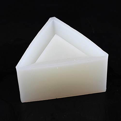 Large Silicone Planter Mold for Concrete Triangle Flower Pots - DIY Cement Molds for Handmade Succulent Planters, Home Garden Decor & Wedding Centerpieces
