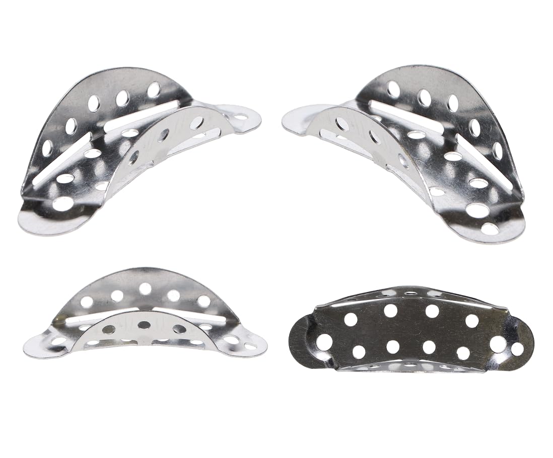 50-Pack Disposable Dental Temporary Impression Trays for Crown & Bridge - Premium Aluminum Material - Ideal for Dental Clinics, Crown Fitting & Orthodontic Procedures