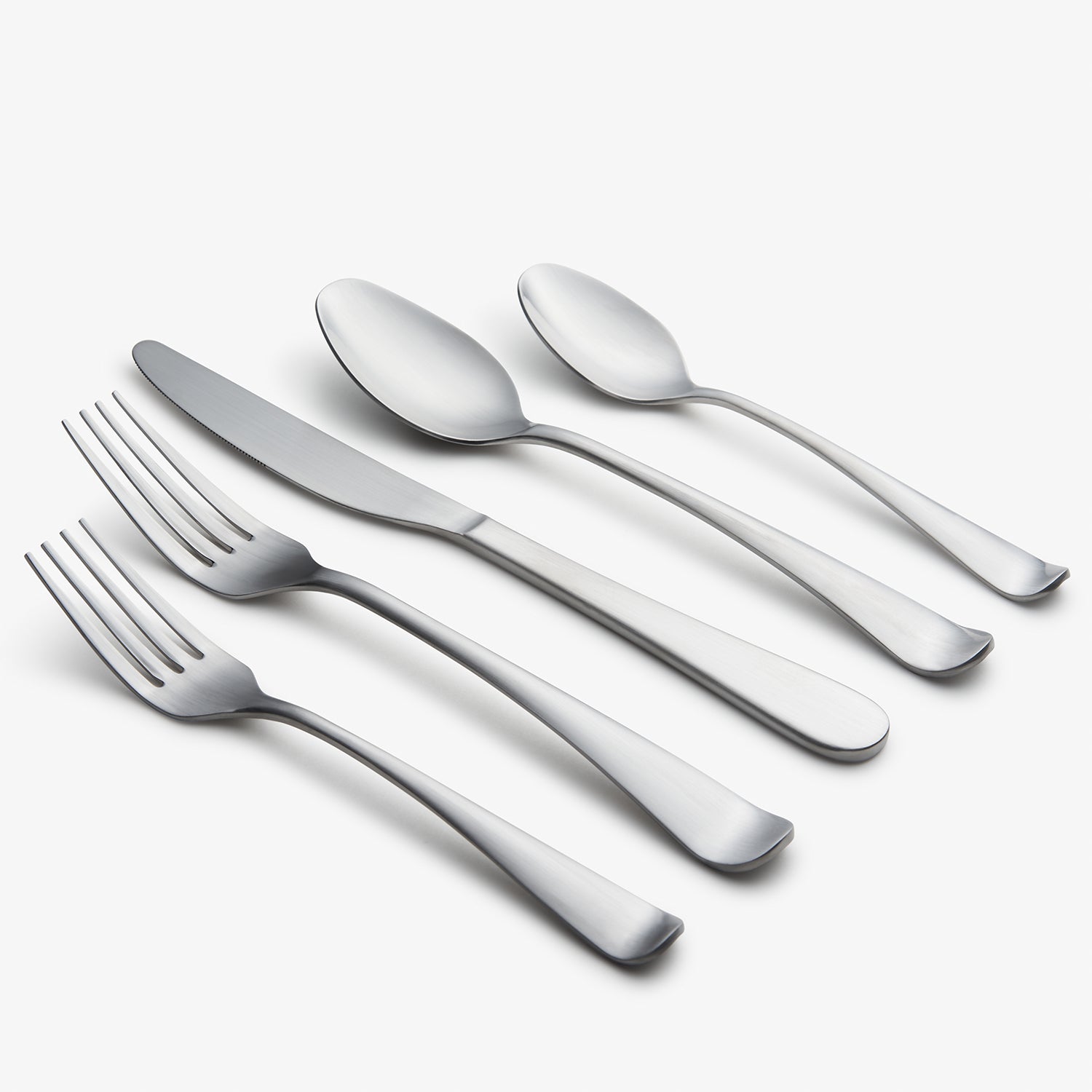 Rhiannon Satin 45-Piece Stainless Steel Flatware Set - Elegant Dinnerware for Formal Dining, Wedding Gifts & Special Occasions