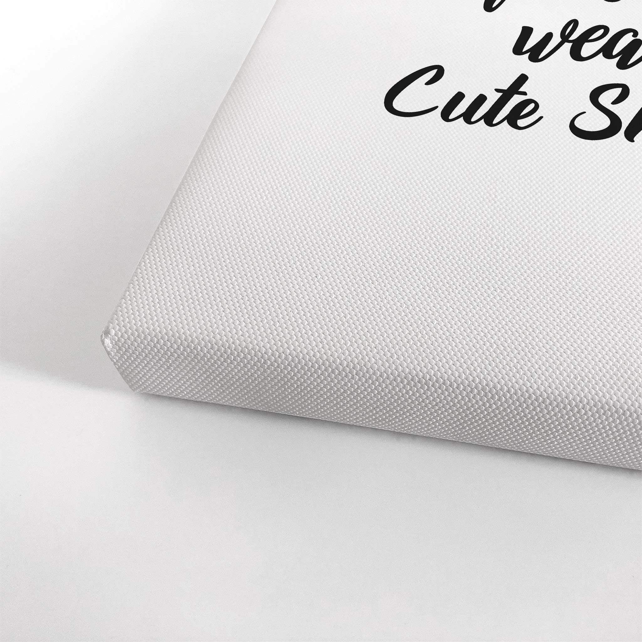 Life is Short Wear Cute Shoes Black & White Stiletto Fashion Canvas Wall Art - 36x24 Inch Ready to Hang Print for Office, Bathroom, Girls Room, Women's Dorm & Living Room Decor - Perfect for Bedroom, Home & Gift Giving