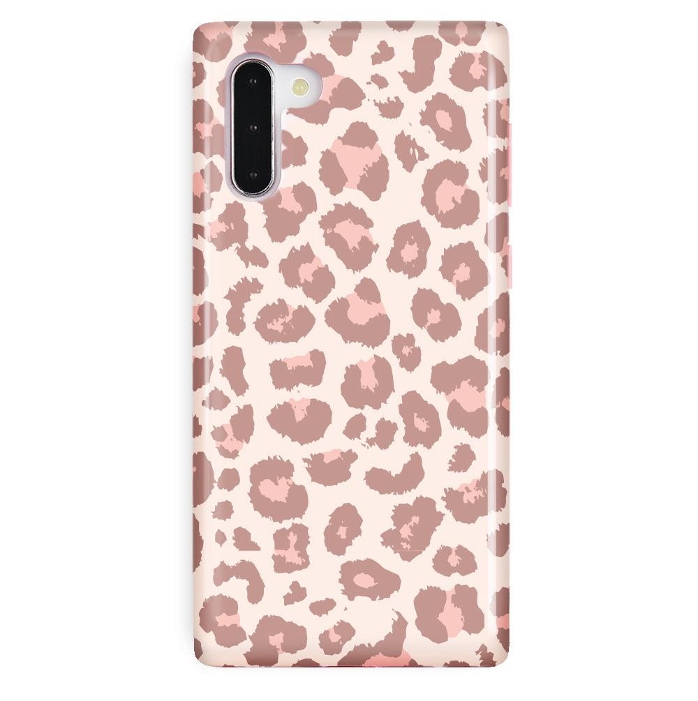 Samsung Galaxy Phone Case - Blush Leopard Print Protective Cover for Samsung S21/S20/S10/Note 20 - Stylish & Durable Slim Fit Case for Everyday Use & Travel