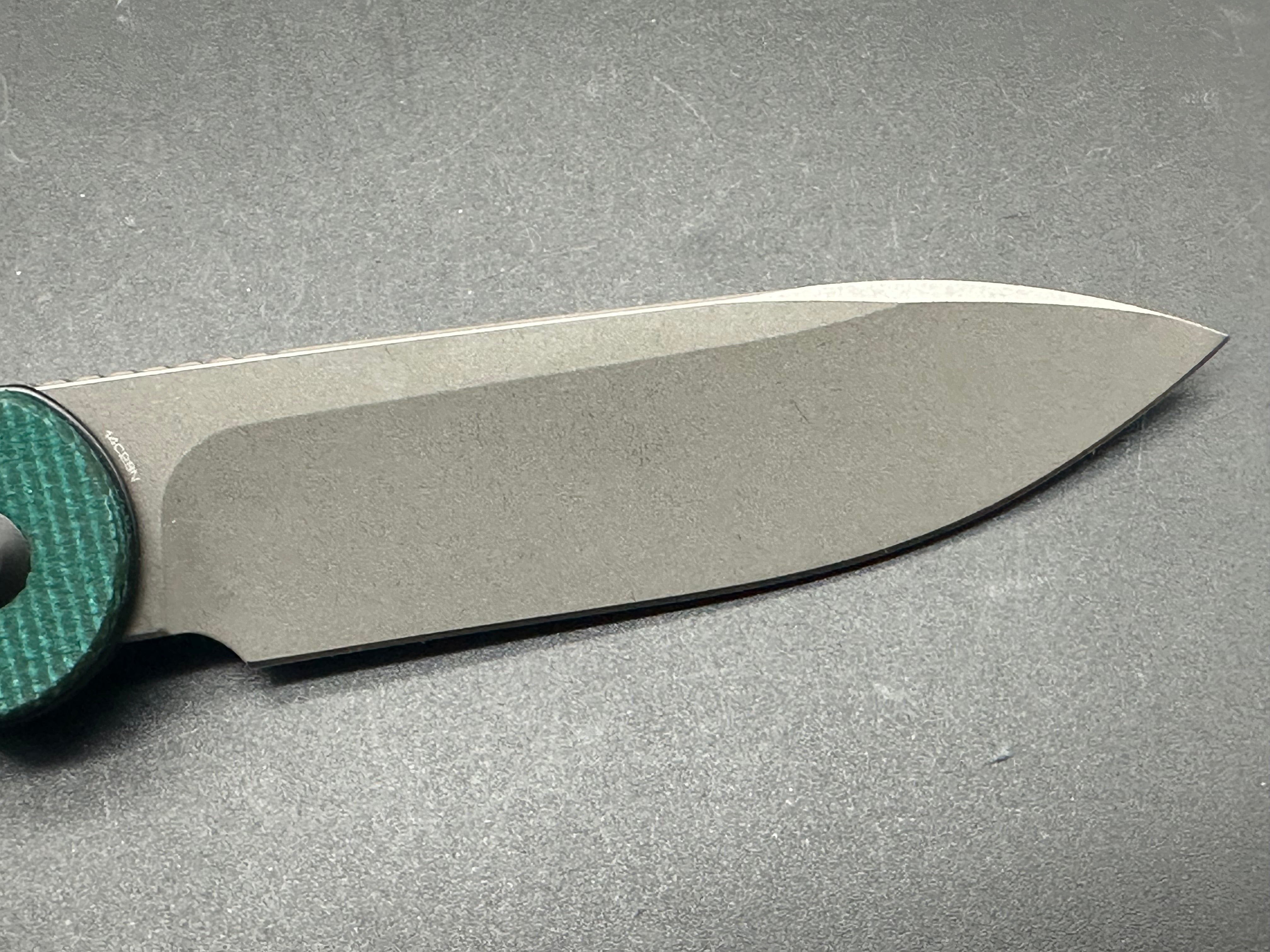 CIVIVI Button Lock Elementum Folding Knife - Green Dyed Micarta Handle, 14C28N Stainless Steel Blade - Perfect for EDC, Outdoor Adventures & Camping