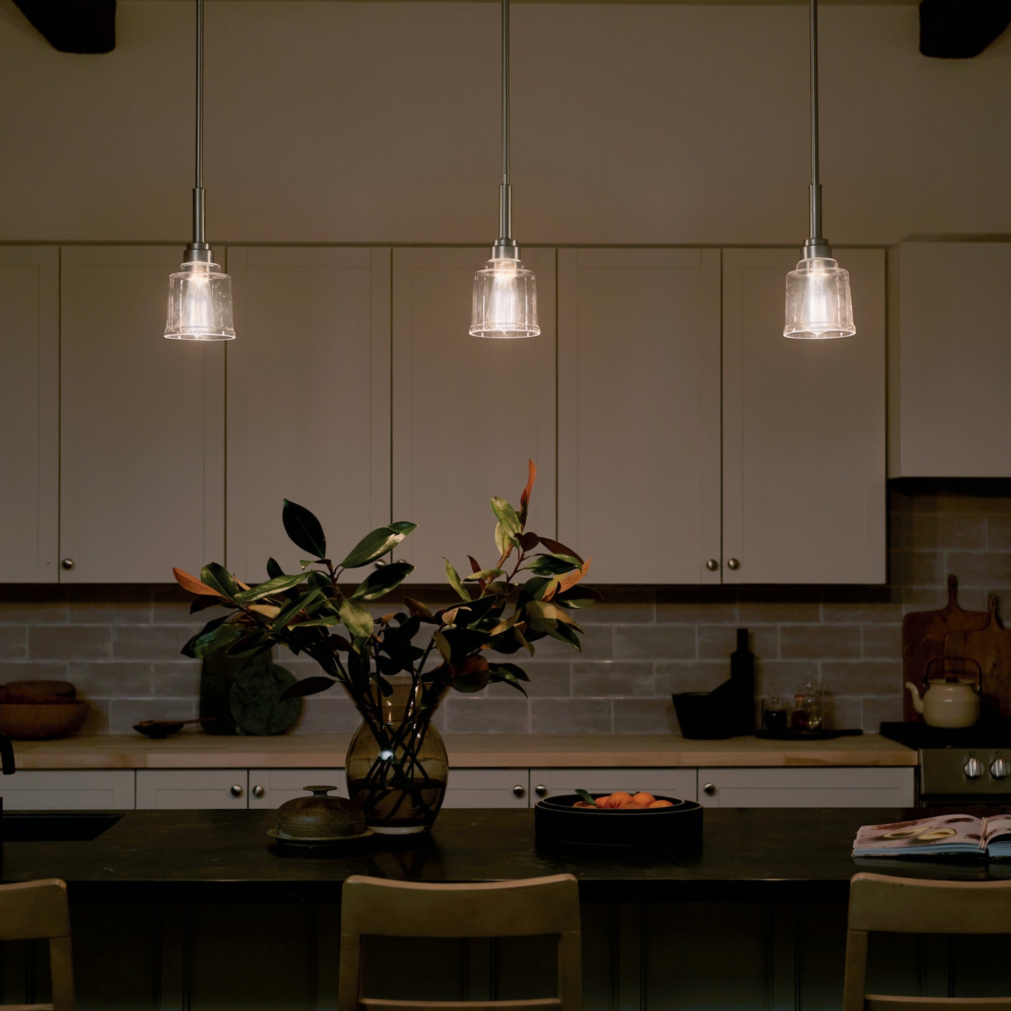 Aivian 5 Inch Modern Pendant Light with Nickel Finish - Perfect for Kitchen Island, Dining Room, and Bedroom Lighting