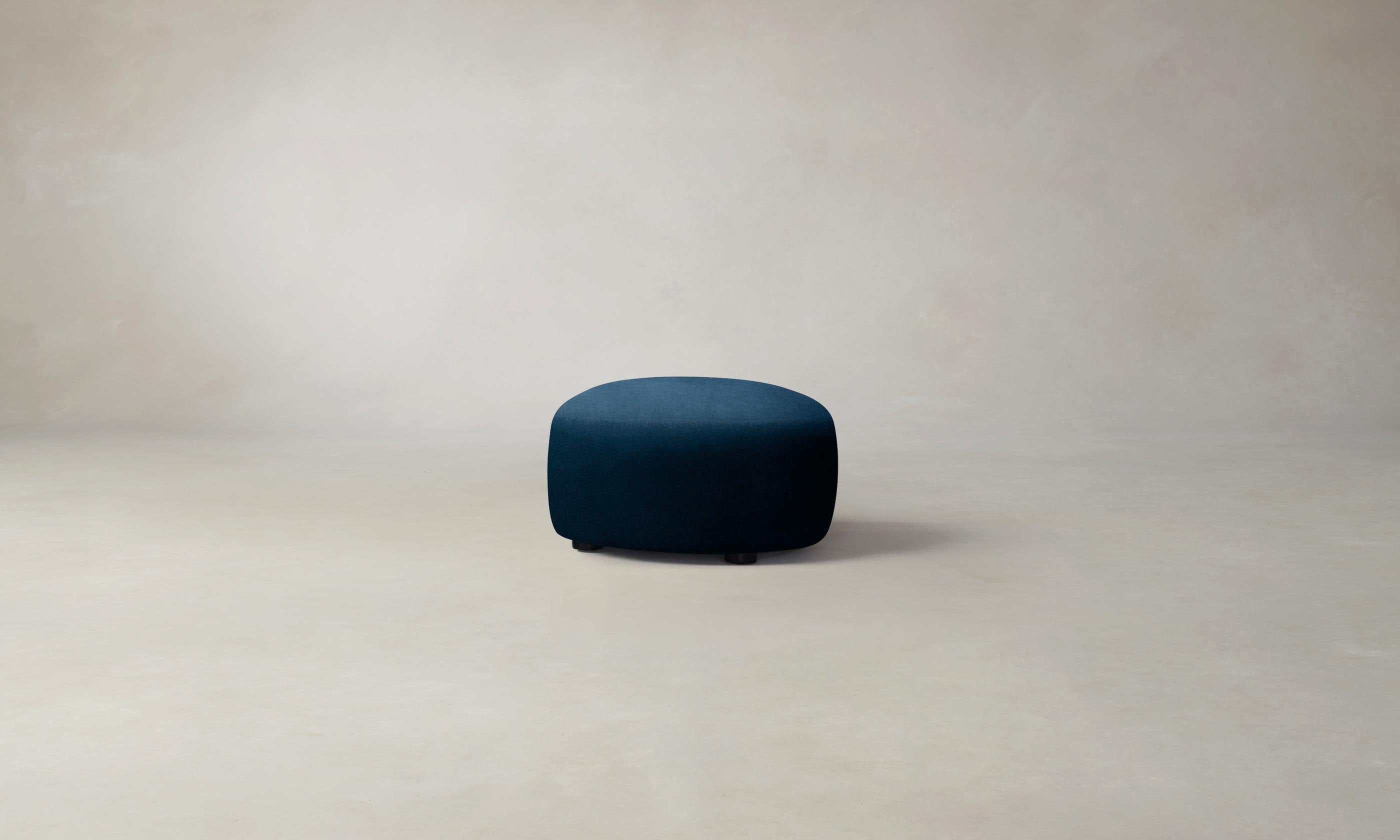 Premium Mohair Admiral Chelsea Ottoman - Elegant Footrest & Accent Chair for Living Room, Bedroom, or Office - Soft & Stylish Home Decor
