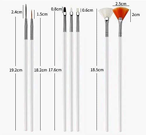 Professional Nail Art Brushes Set - 15 Piece Acrylic Nail Painting & Design Tools Kit with Fine Tip Drawing Pen for Salon & DIY Manicure | Perfect for Gel Polish, French Tips & Intricate Nail Art Designs