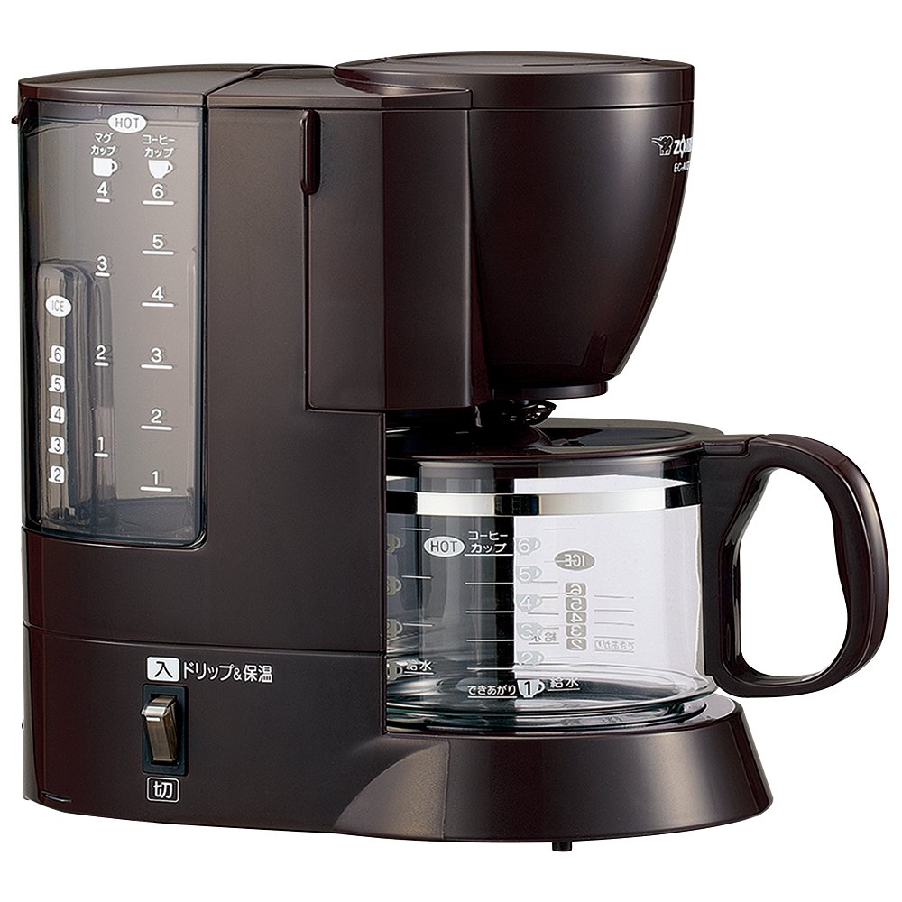 Premium Zojirushi EC-AK60-TD Dark Brown Coffee Maker - Perfect for Home, Office & Travel - Enjoy Fresh Brewed Coffee Anywhere