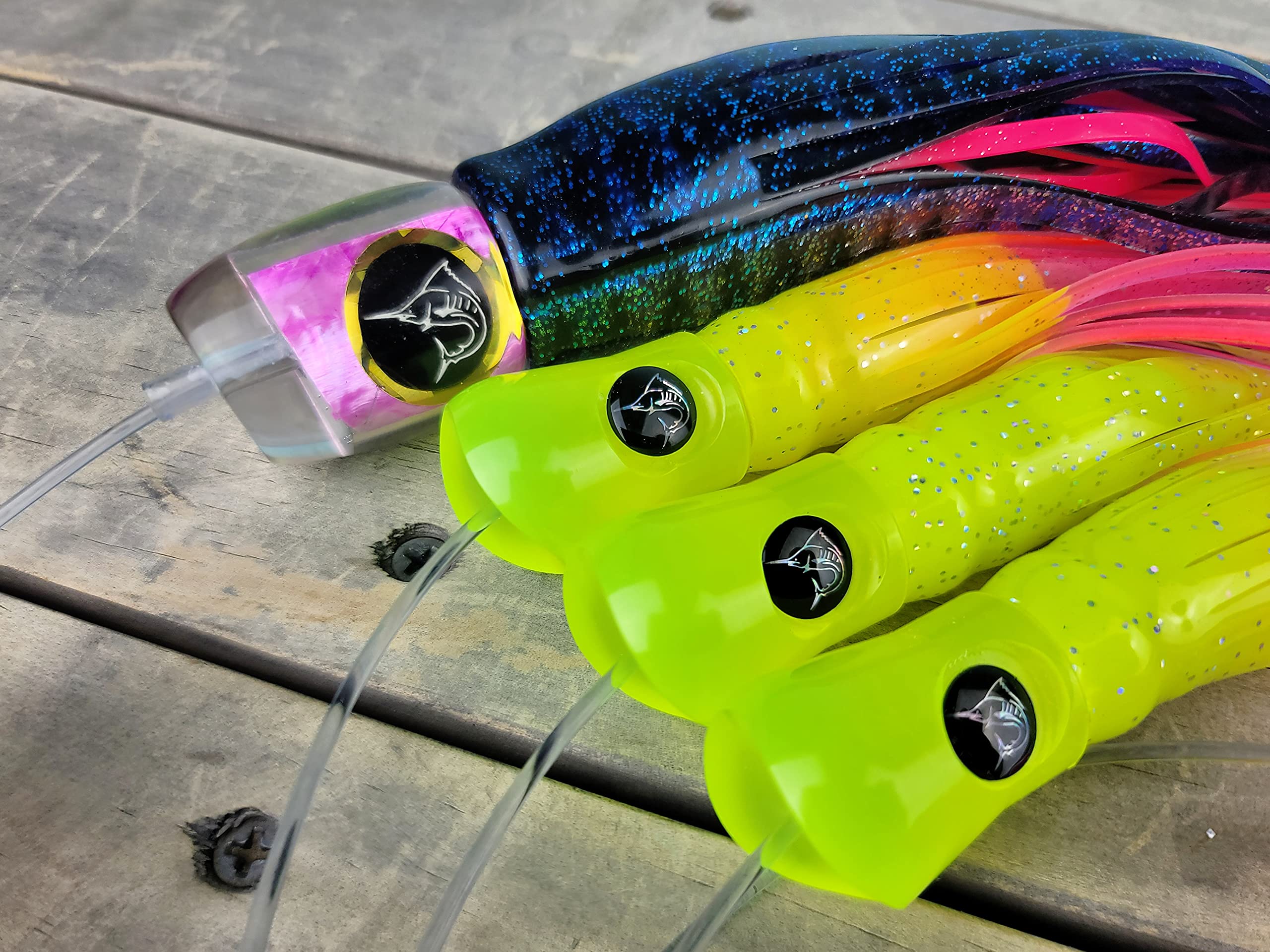 Premium Bigeye Tuna UV Candy Lure - Pelagic Magic Skipjack Hybrid Daisy Chain Fishing Bait | Handmade in USA | Ideal for Offshore Trolling & Saltwater Game Fishing