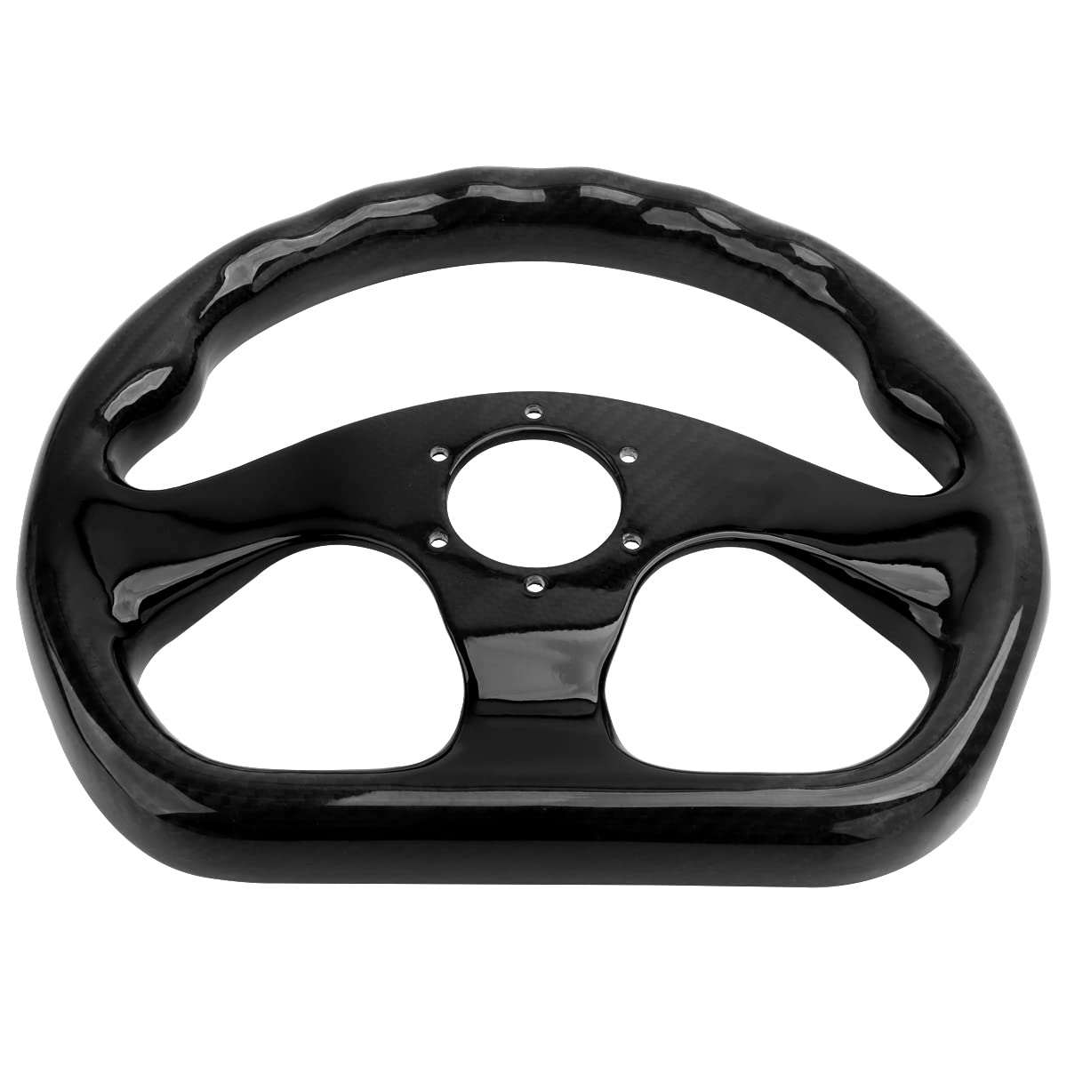 Carbon Fiber Racing Steering Wheel - 320mm Flat Bottom Design, Universal Bolt-On for Sports Cars & Drifting | High-Performance Upgrade for Track & Street Use