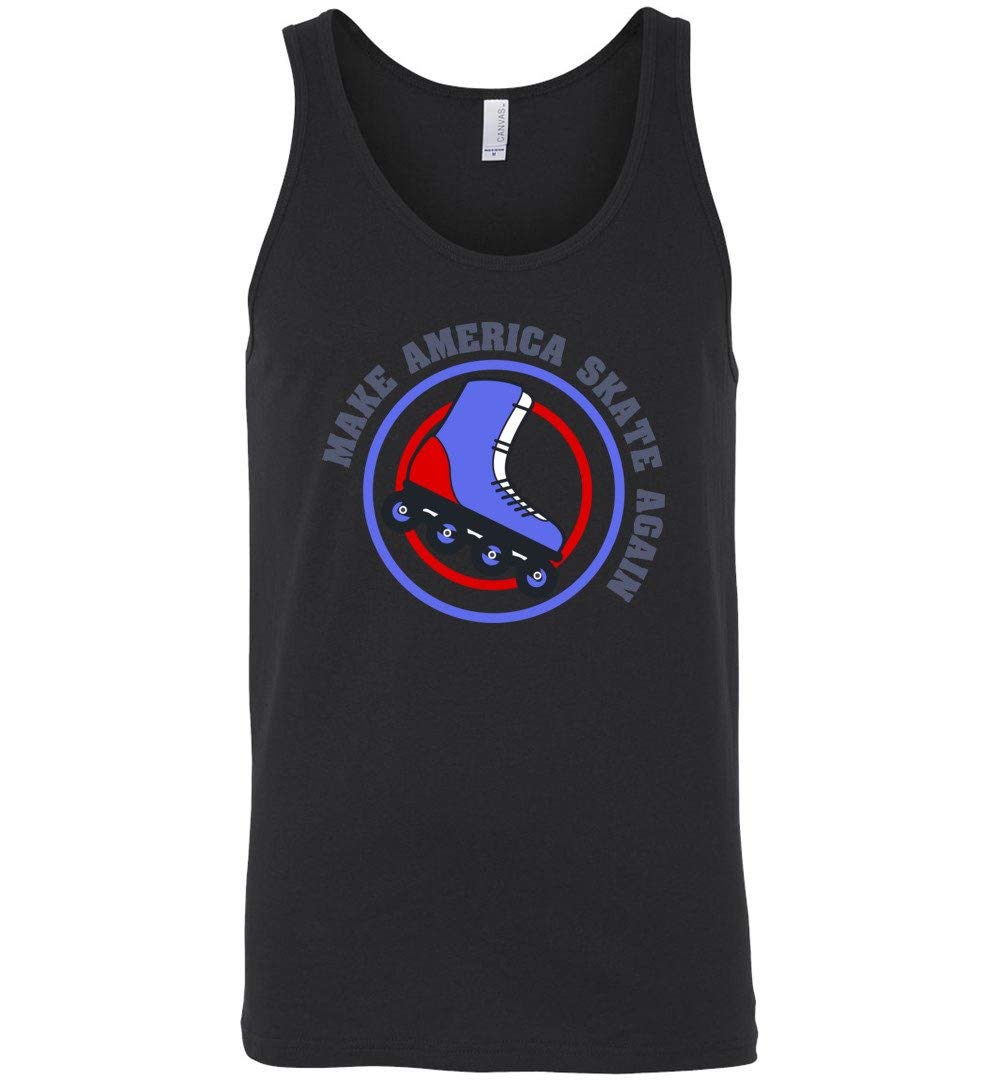 Funny Rollerblading Tank Top - Patriotic 'Make America Skate Again' Graphic Tee for Men & Women | Perfect for Skating, Gym, and Casual Wear
