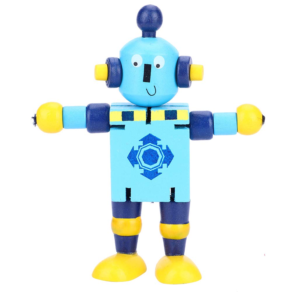 BROLEO Wooden Robot Toy for Kids - Blue Educational STEM Toy | Perfect for Birthday Gifts & Early Learning Play