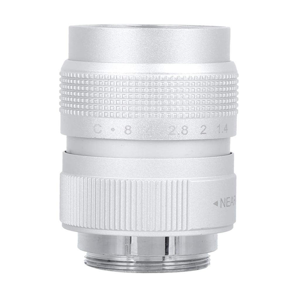 Manual Aperture CCTV Camera Lens - High-Quality Silver Camera Glass Lens for Mirrorless & Portable Cameras | Perfect for Surveillance, Photography & Videography