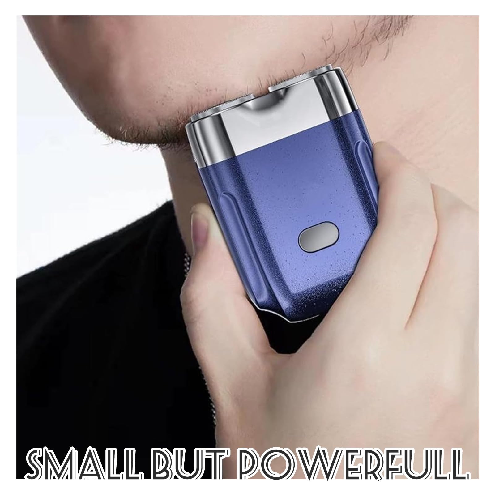 Peonly Mini Dual-Head Electric Razor for Men - Rechargeable Waterproof USB Shaver with Washable Design - Compact Travel Size for Face, Body & Head Shaving - Perfect for Home, Gym & Business Trips (Black)