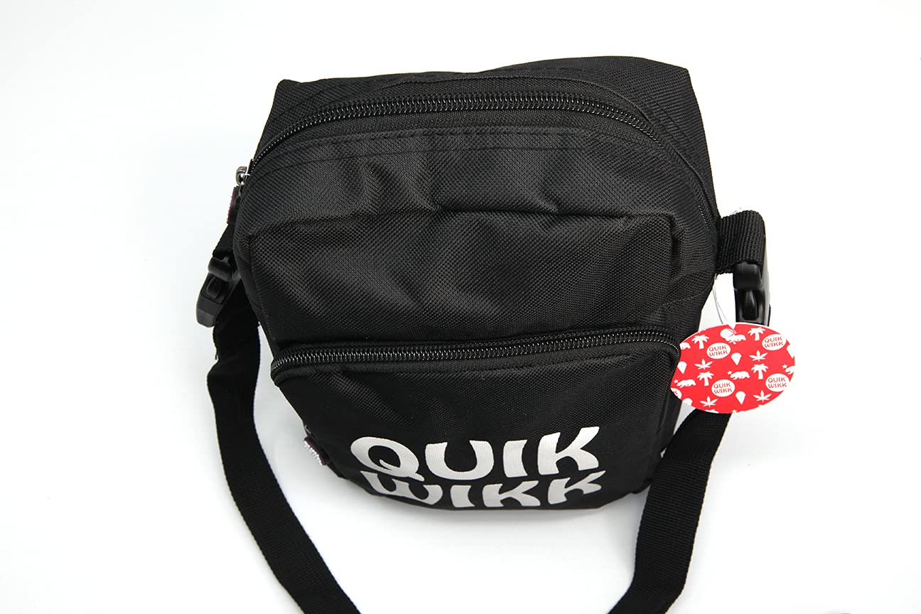 Quik Wikk Unisex Cross-Body Shoulder Sling Bag - Lightweight & Water-Resistant (Black) | Perfect for Travel, Gym, Hiking & Everyday Use