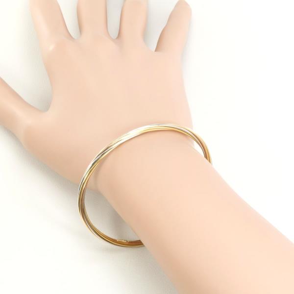 18K Yellow Gold, White Gold & Rose Gold Bangle Bracelet - 18.5cm (7.28