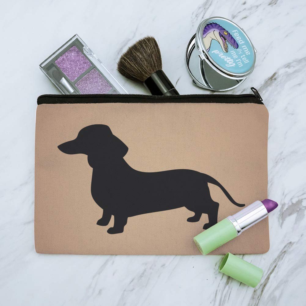 Dachshund Wiener Dog Makeup Bag - Cute Cosmetic Organizer Pouch for Travel & Daily Use | Perfect Gift for Dog Lovers