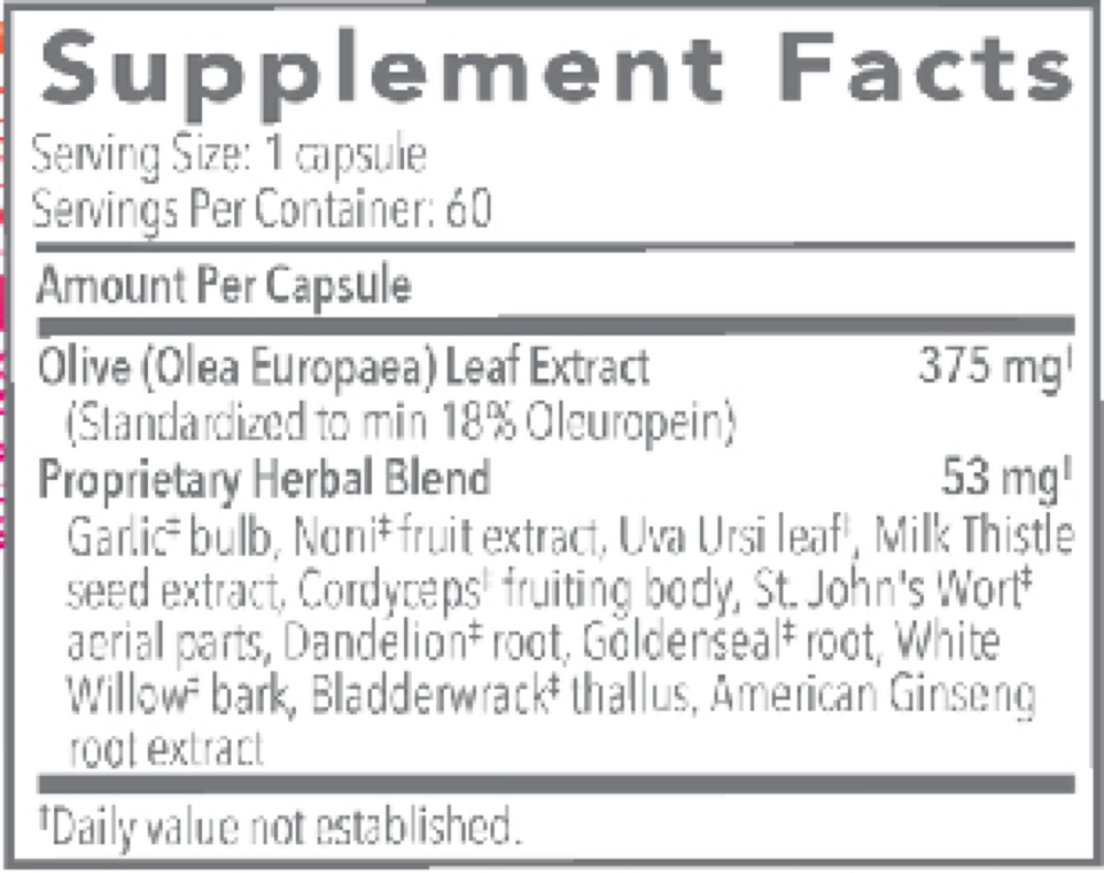 Olivirex Olive Leaf Extract Supplement - 60 Capsules for Immune Support & Antioxidant Benefits - Perfect for Daily Wellness & Natural Health Boost