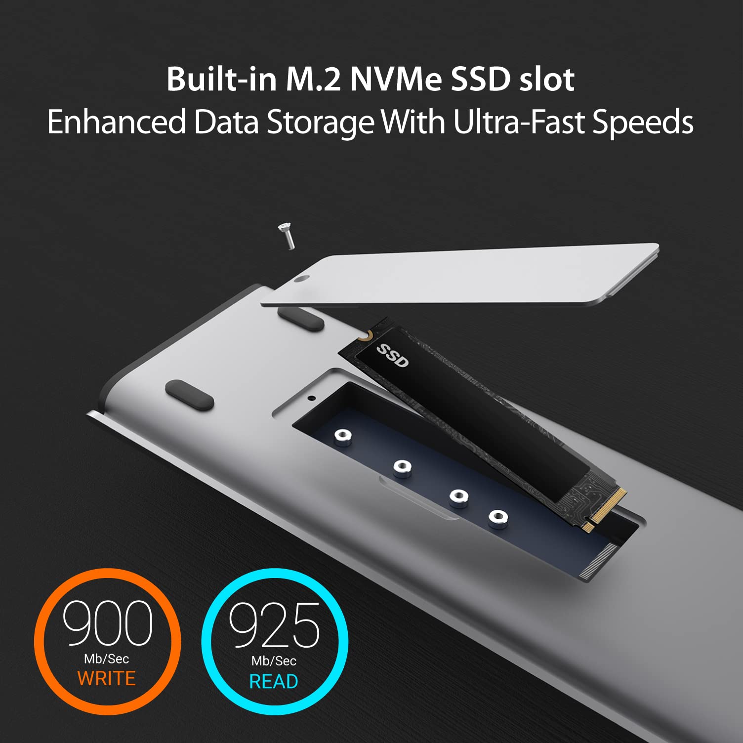 J5Create USB C Docking Station 12-in-1 with Dual 4K 60Hz HDMI DisplayPort, M.2 SSD Slot, 10Gbps USB-A, Card Reader, 100W PD Charging, Ethernet - Perfect for Home Office, Gaming & Multi-Monitor Setup