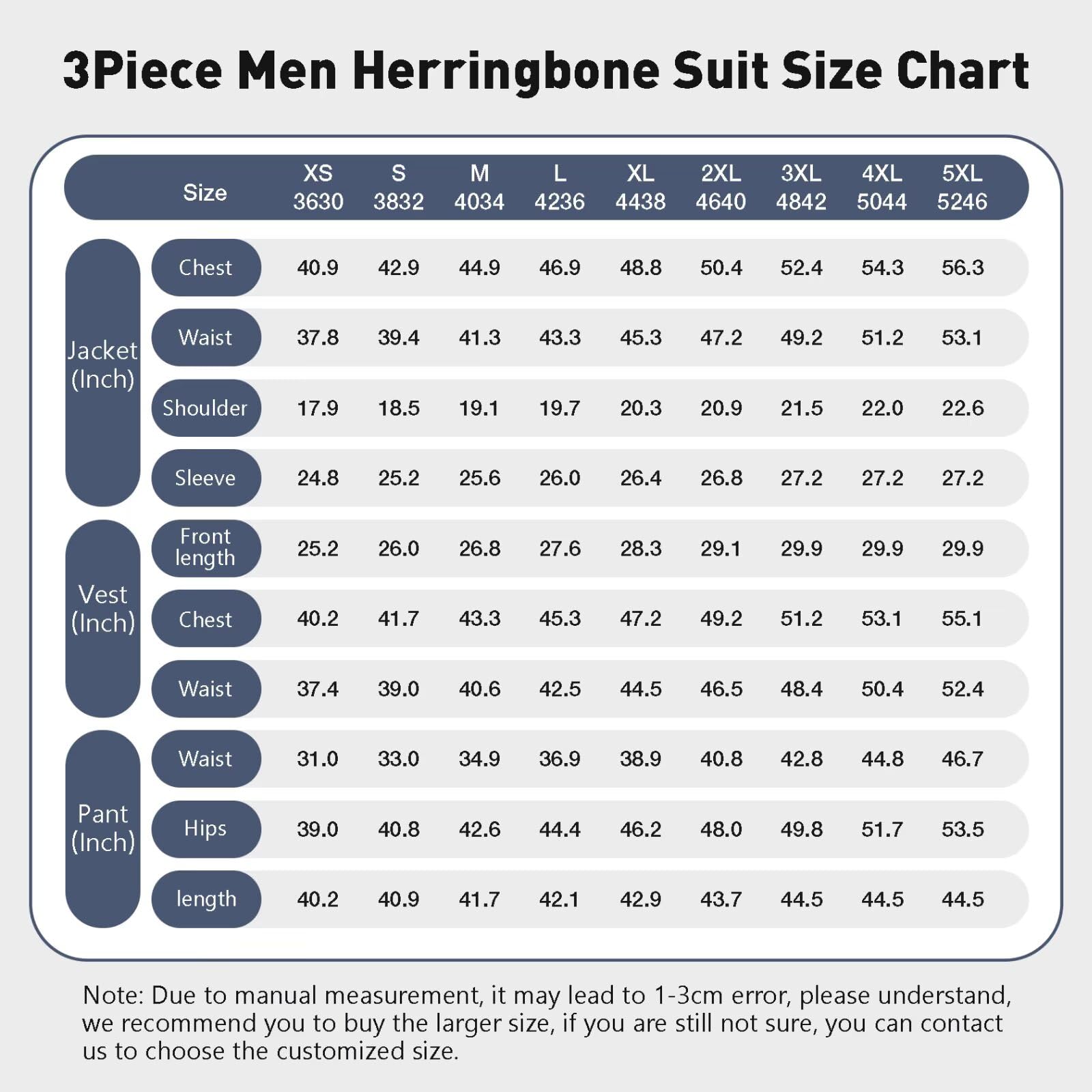 Men's Slim Fit Tweed Herringbone 3-Piece Suit Set - Wedding, Groomsmen, Prom Tuxedo with Jacket, Vest & Pants | Formal Occasions, Business Events & Special Celebrations
