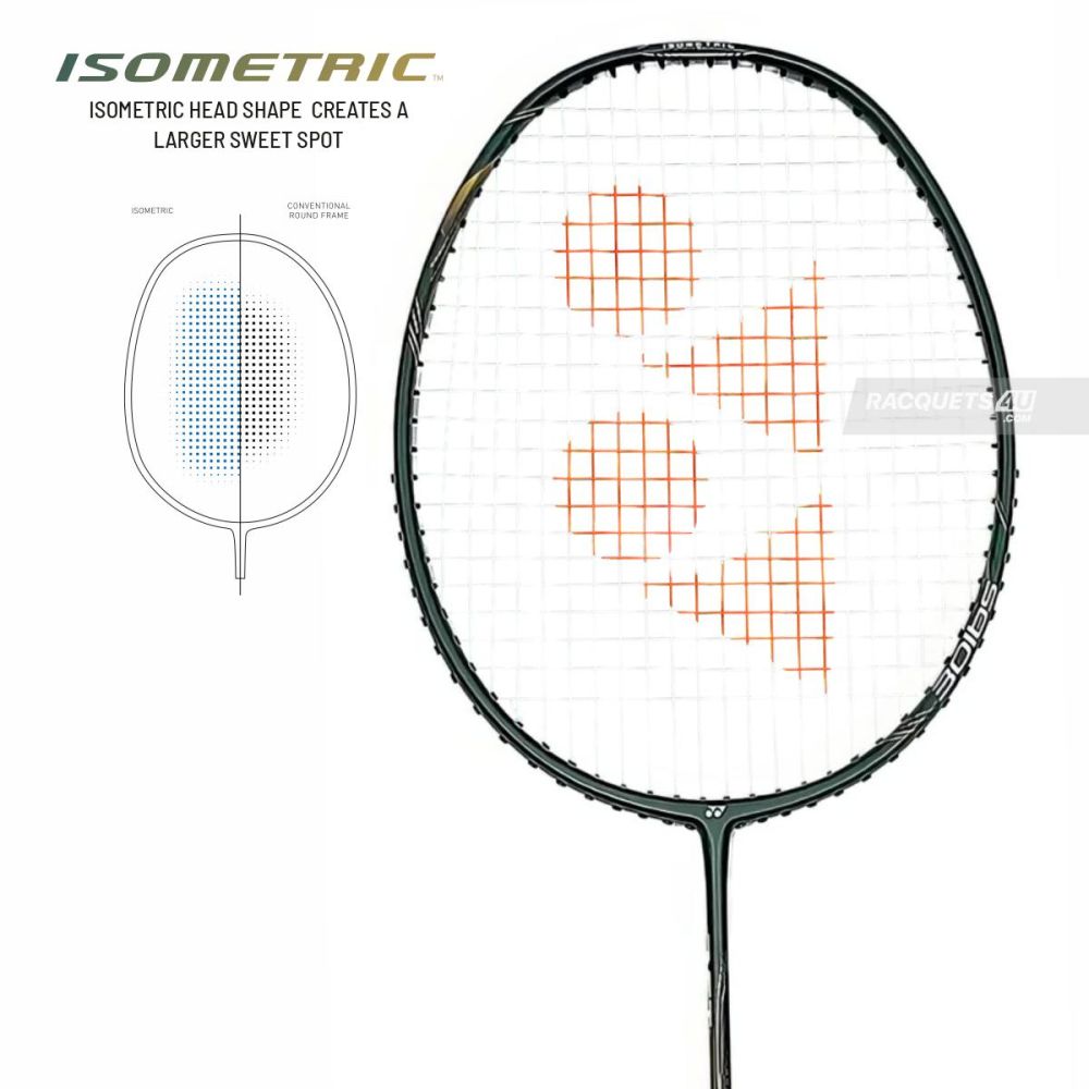 Yonex Astrox Lite 43I Dark Green Prestrung Badminton Racket - Lightweight Carbon Fiber Shuttlecock Racquet for Beginners & Intermediate Players | Perfect for Indoor/Outdoor Court Games & Training