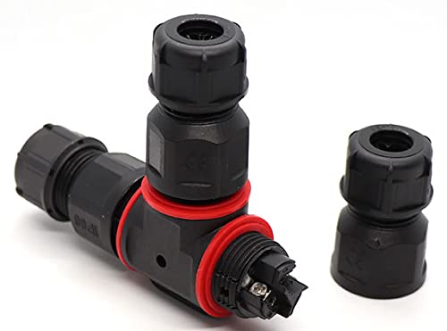3 Way IP68 Waterproof Electrical Junction Box Connector - 4 Pin Outdoor Cable Connector for Ø5mm-10mm Cables | Weatherproof Electrical Enclosure for Outdoor Lighting, Garden & Marine Applications