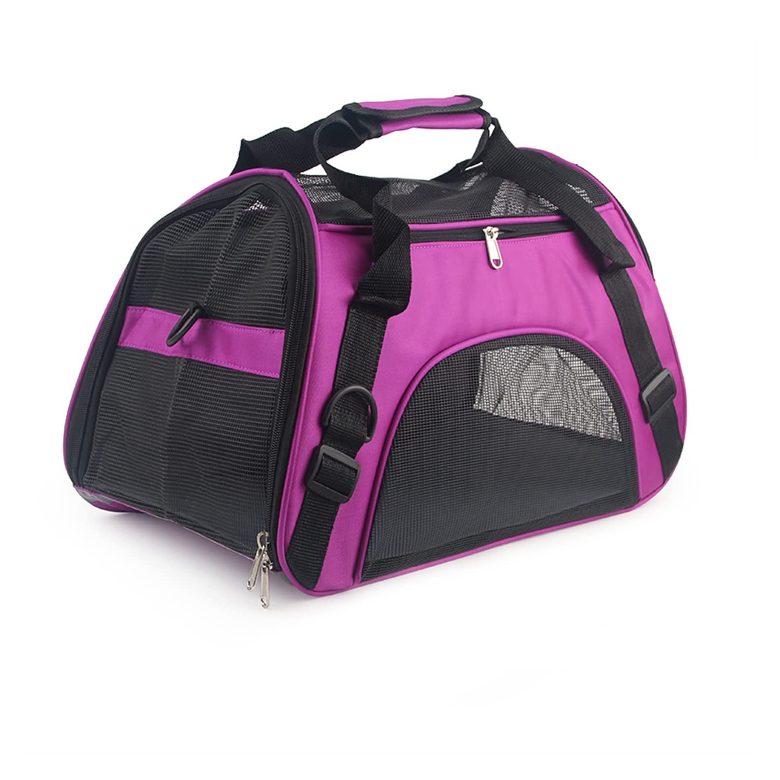 Hyonlla Foldable Pet Backpack Carrier for Cats & Small Dogs - Breathable Mesh Travel Bag, Lightweight & Portable (Purple, S 43x22x26cm) - Perfect for Air Travel, Hiking, Vet Visits & Outdoor Adventures