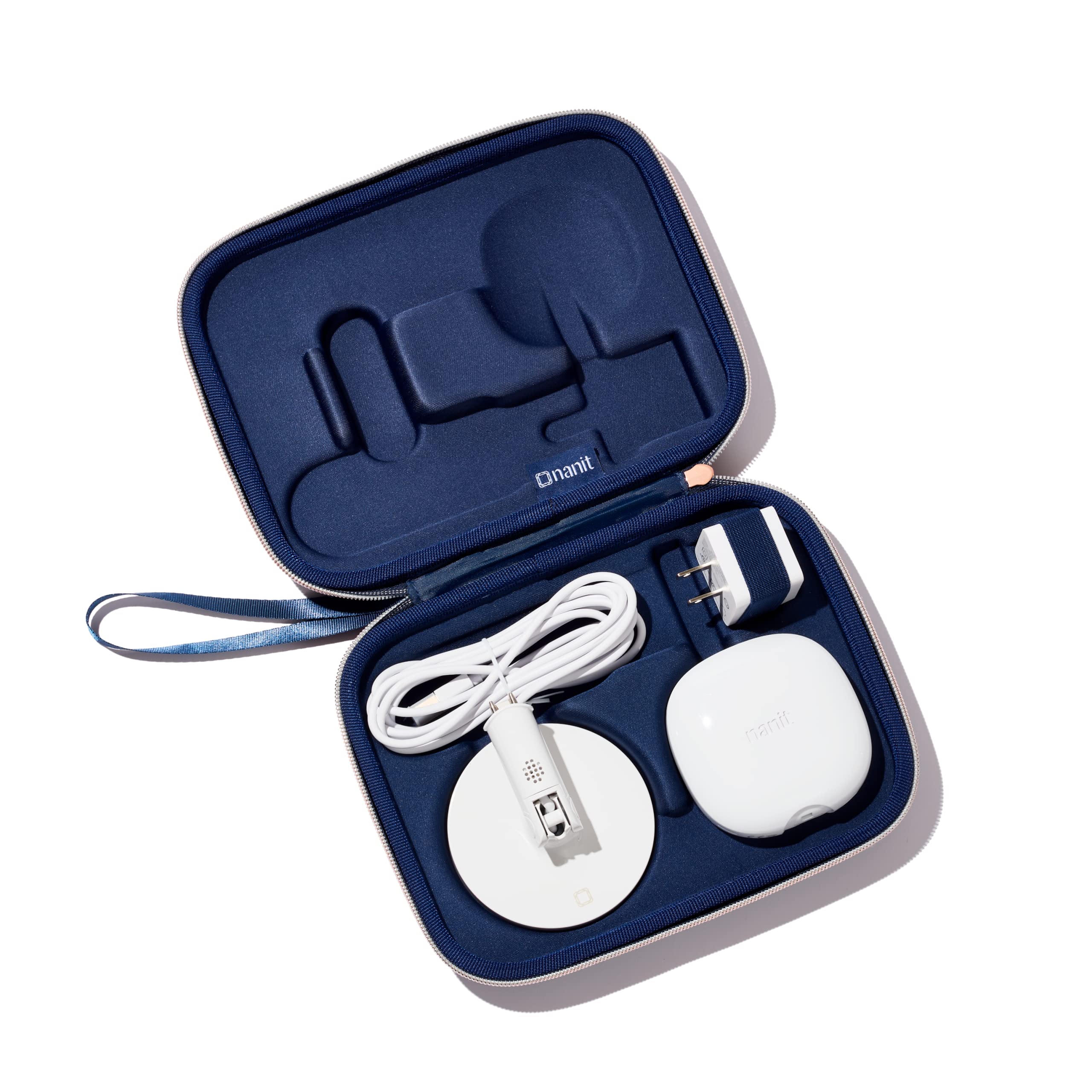Nanit Pro Baby Monitor Travel Case - Durable Hard Shell Protective Carrying Case with Multi-Stand Accessory (Blue) | Perfect for Airplane, Car & Hotel Travel with Your Baby Monitor