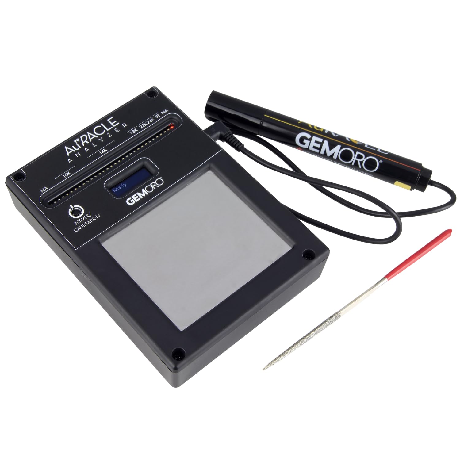 GemOro Auracle Analyzer Gold Tester - Professional Electronic Karat Gold & Platinum Testing Device | Compact, Portable & Accurate Jewelry Tool for Scrap Gold, Coins & Jewelry Appraisal | Perfect for Pawn Shops, Jewelers & Collectors