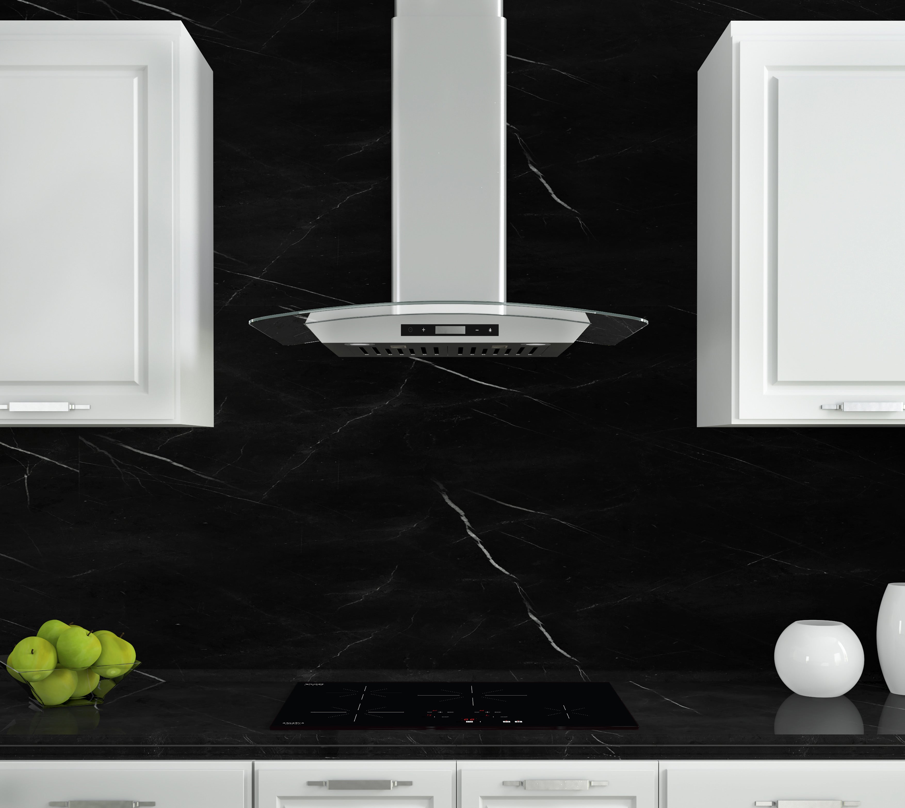 GCB630 30-Inch Stainless Steel Glass Canopy Range Hood - Powerful Kitchen Ventilation for Modern Homes